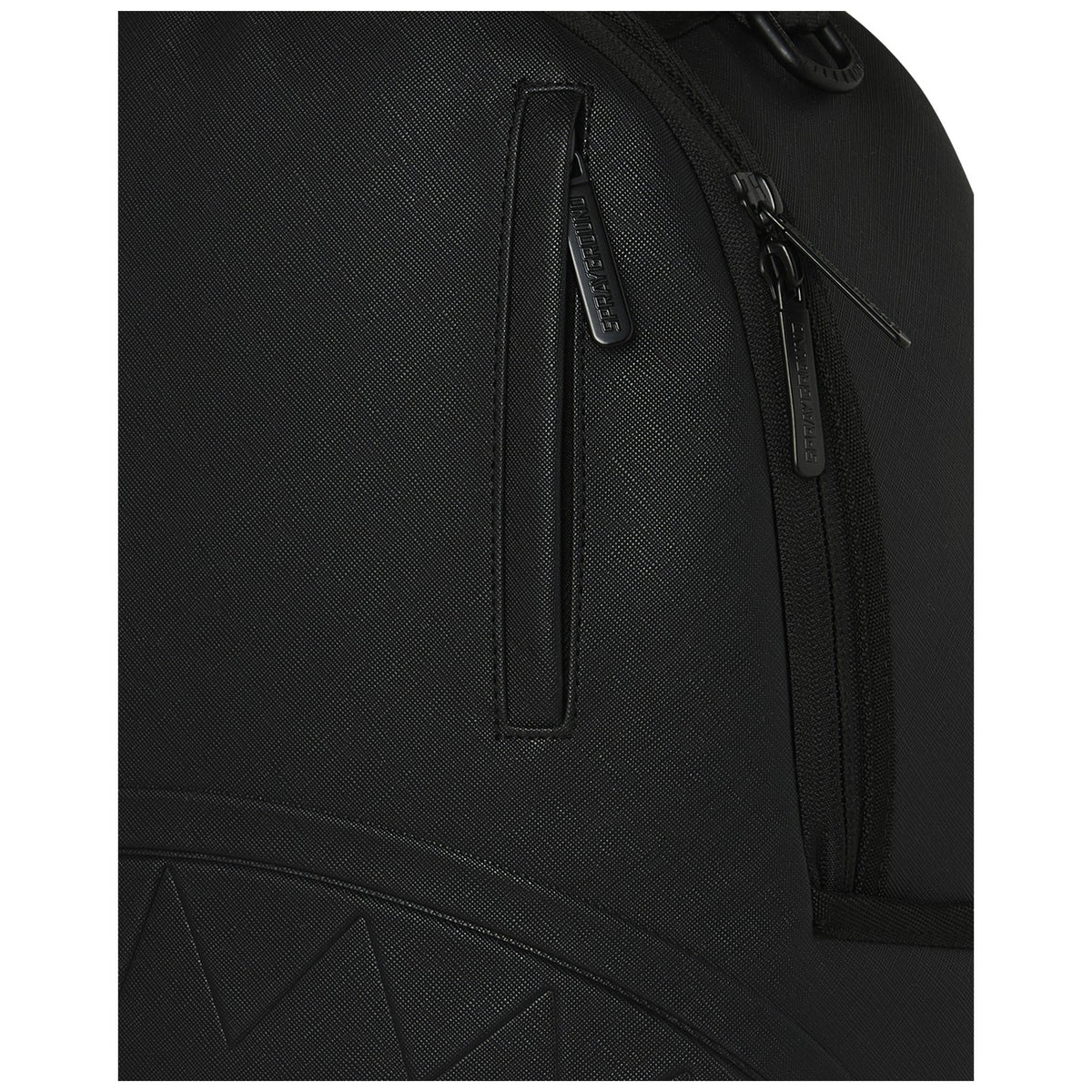 Zaini Casual Unisex Sprayground - Blacked Out Embossed Gold Tooth Backpack - Nero