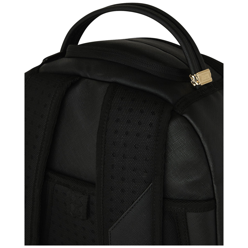 Zaini Casual Unisex Sprayground - Blacked Out Embossed Gold Tooth Backpack - Nero