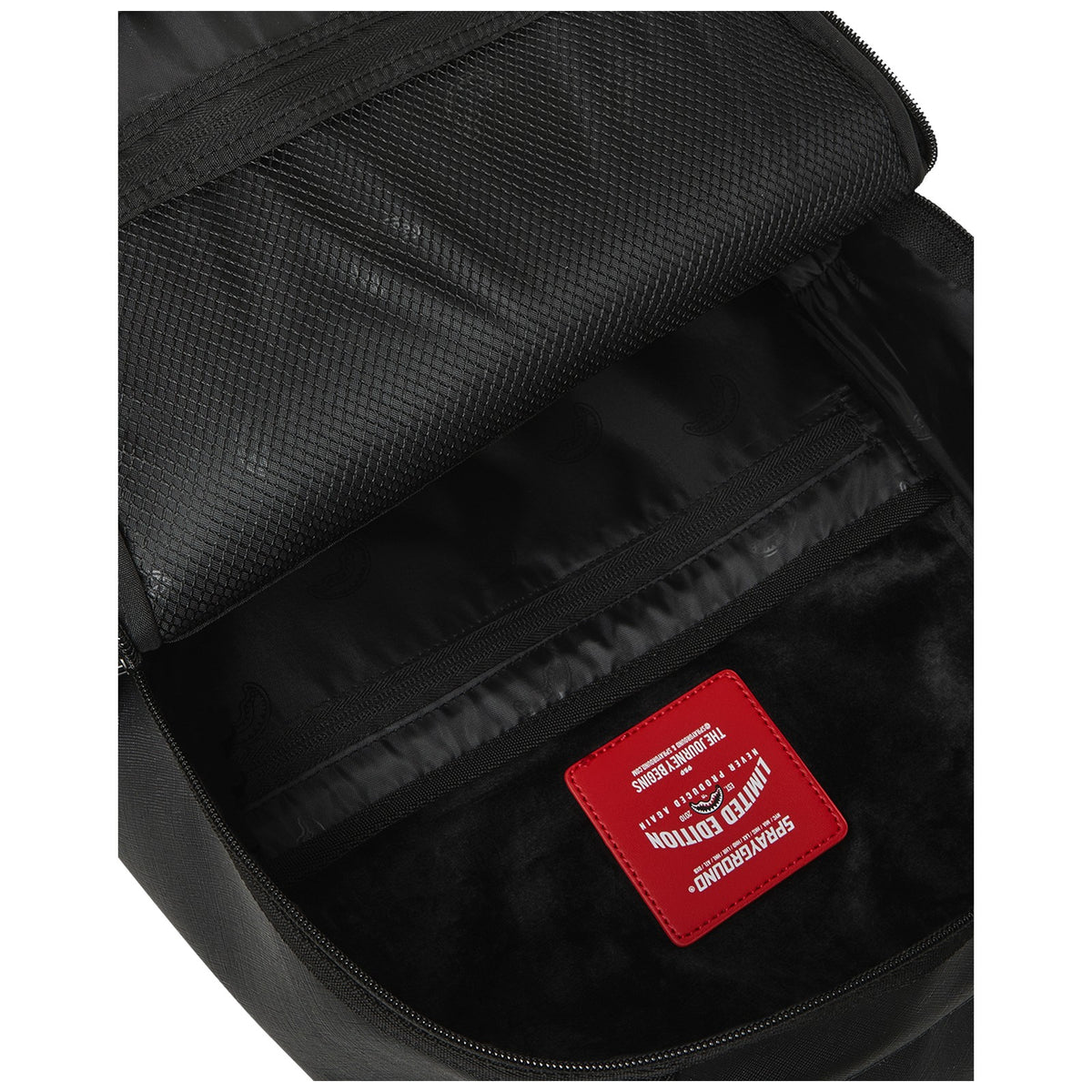 Zaini Casual Unisex Sprayground - Blacked Out Embossed Gold Tooth Backpack - Nero