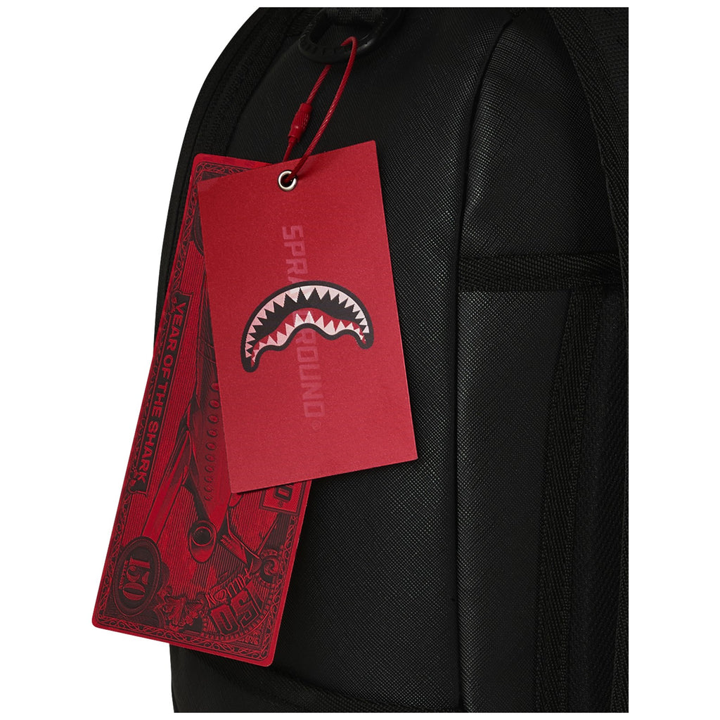 Zaini Casual Unisex Sprayground - Blacked Out Embossed Gold Tooth Backpack - Nero
