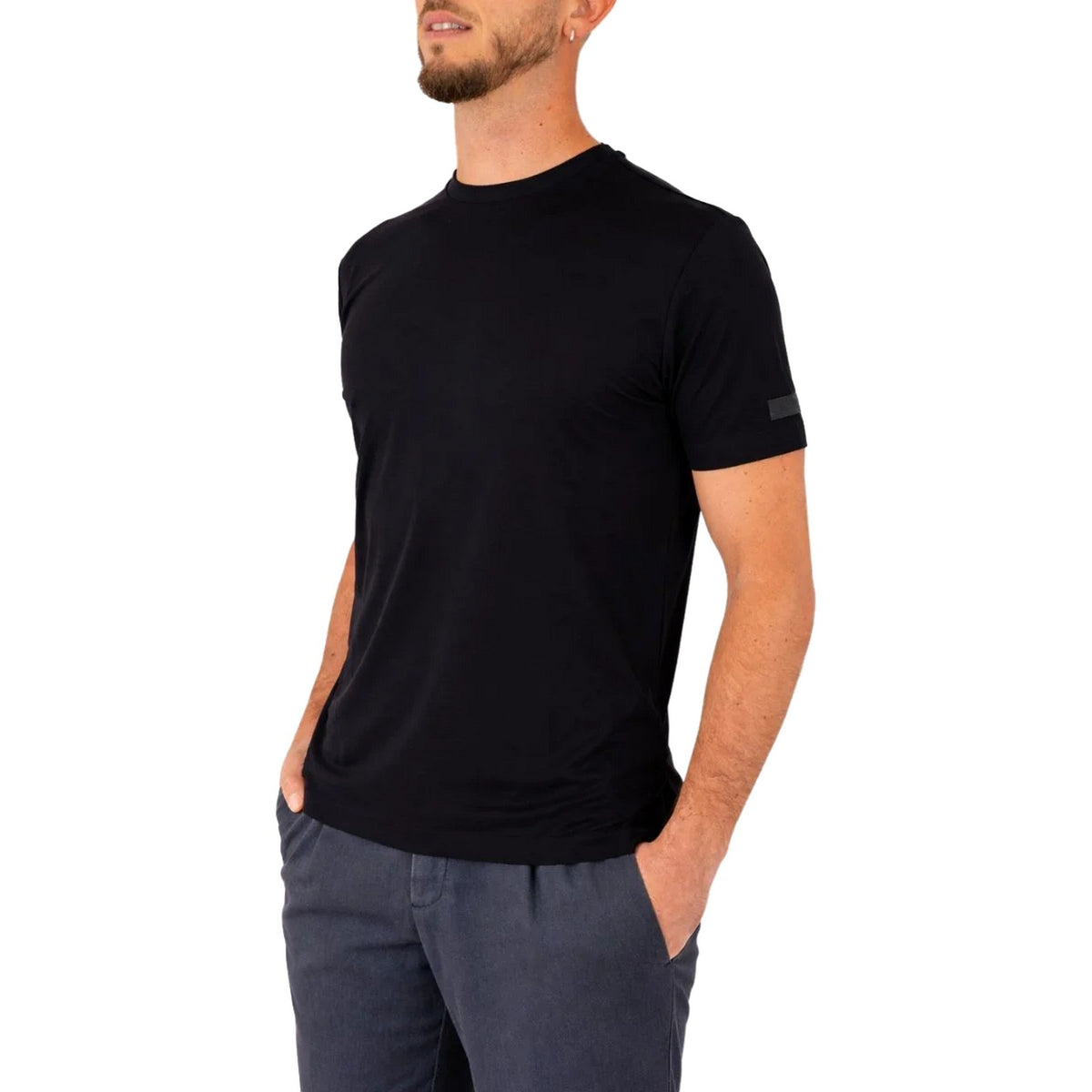 T-shirt Uomo Heskimo - T-Shirt Oxford 3D - Nero-Gianni Foti