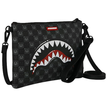 Tote da viaggio Unisex Sprayground - Sharks In Paris Wtf Bubbly Black Check Crossover Clutch - Nero