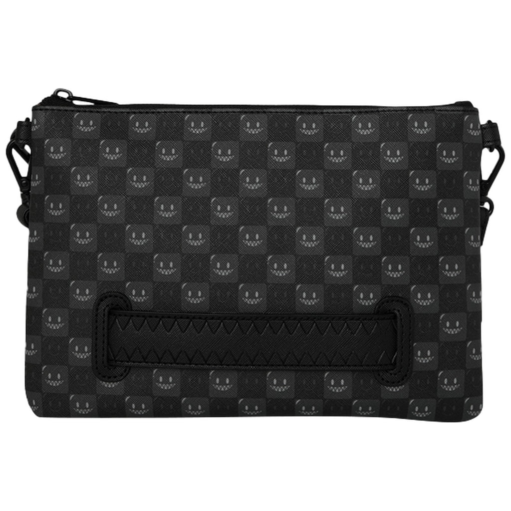 Tote da viaggio Unisex Sprayground - Sharks In Paris Wtf Bubbly Black Check Crossover Clutch - Nero