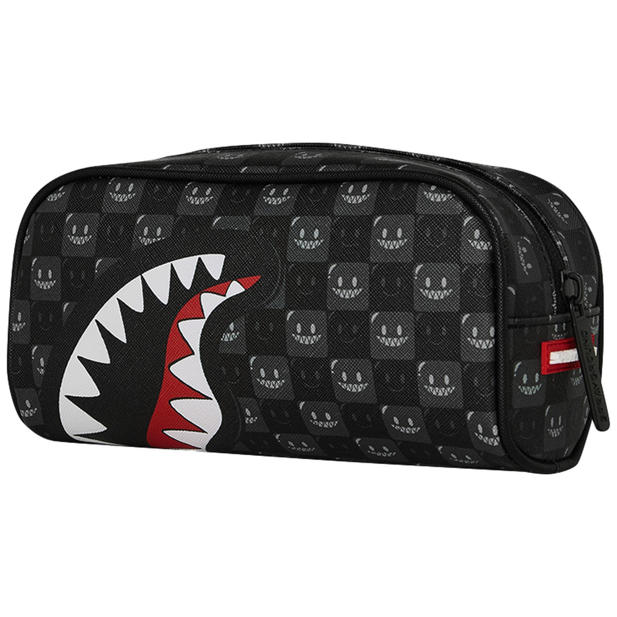 Beauty Case Unisex Sprayground - Sharks In Paris Wtf Bubbly Black Check Pouch - Nero