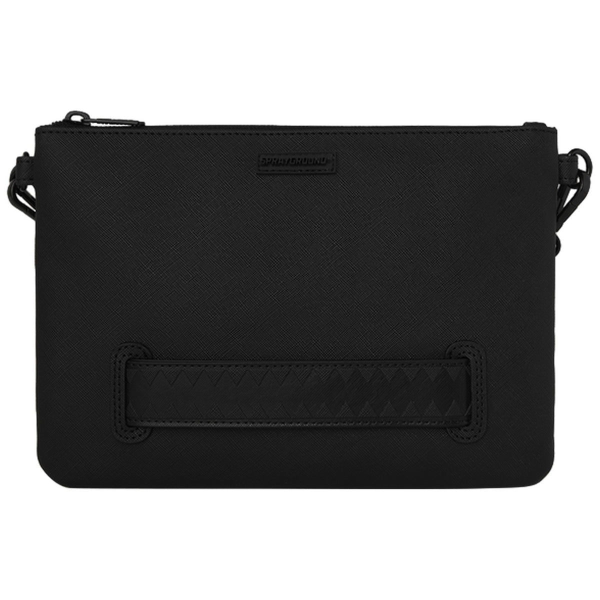 Tote da viaggio Unisex Sprayground - Blacked Out Embossed Gold Tooth Crossover Clutch - Nero