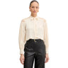 Bluse e camicie Donna Twinset - Camicia M/L Con Pizzo E Fiocco Staccabile - Beige