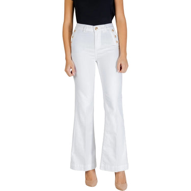 Pantaloni Donna Liu Jo - Pantalone tessuto - Bianco-Gianni Foti