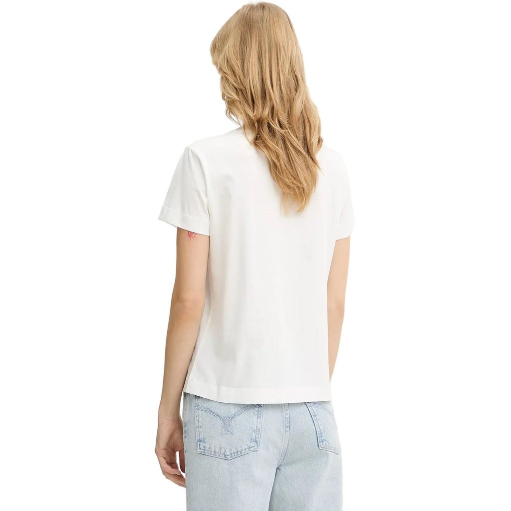 T-shirt Donna Pinko - Quentin T-Shirt Jersey Ricamo - Bianco