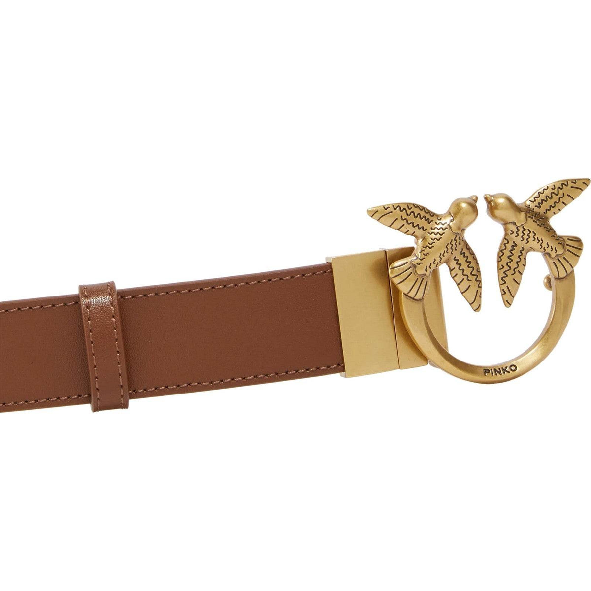 Cinture Donna Pinko - Love Berry H3 Belt Vit.seta Mo - Marrone
