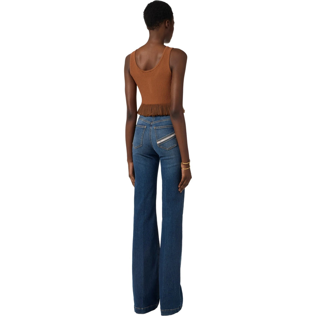 Pantaloni Donna Elisabetta Franchi - Pantalone mod. jeans - Blu