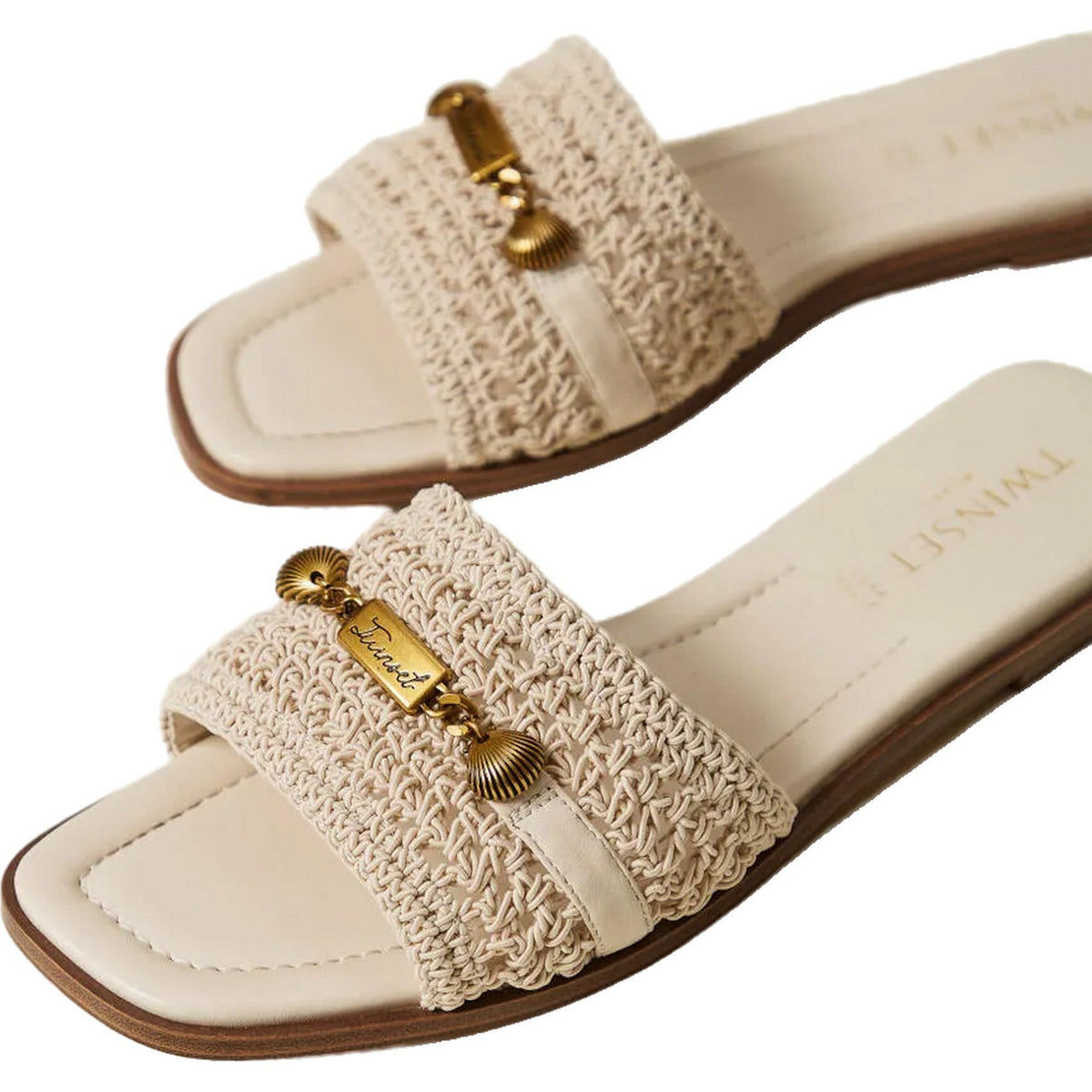 Ciabatte Donna Twinset - Ciabattina Crochet - Bianco-Gianni Foti
