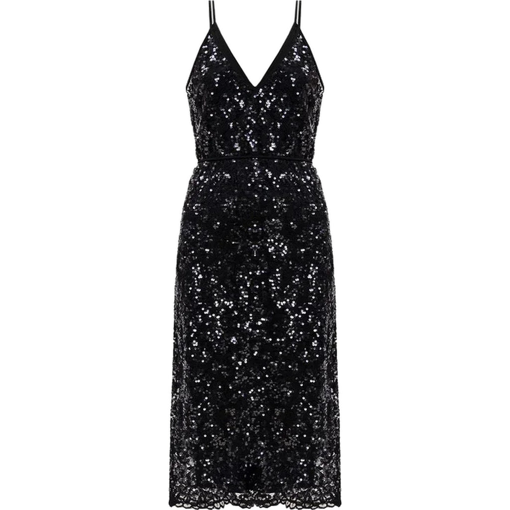 Vestiti da sera e cerimonia Donna Twinset - Abito Lungo C/Spallini E Sottoveste E Cintura - Nero