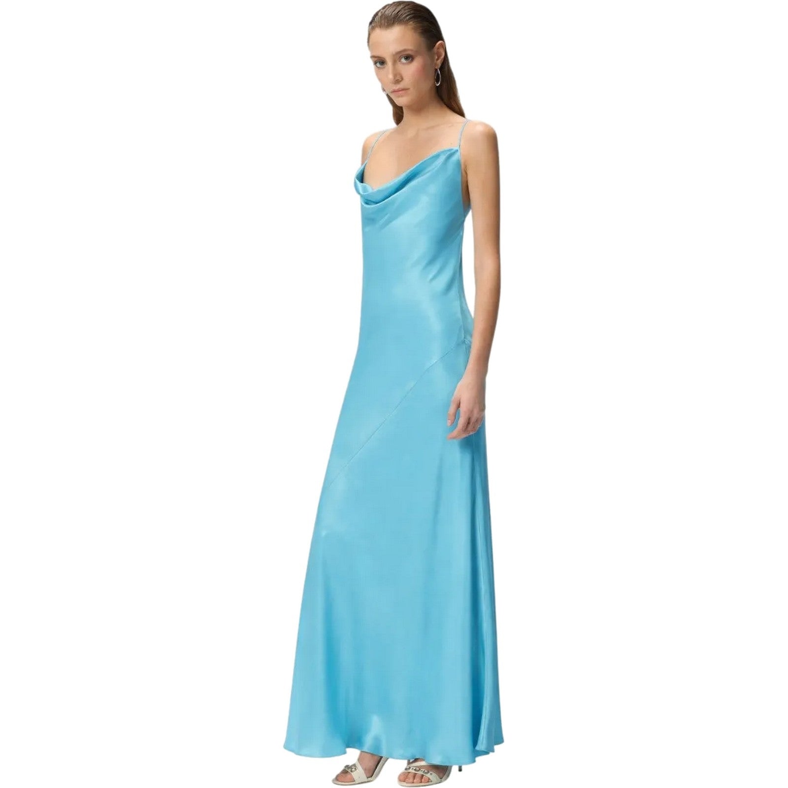 Vestiti da sera e cerimonia Donna Pinko - Farro Abito Satin - Verde