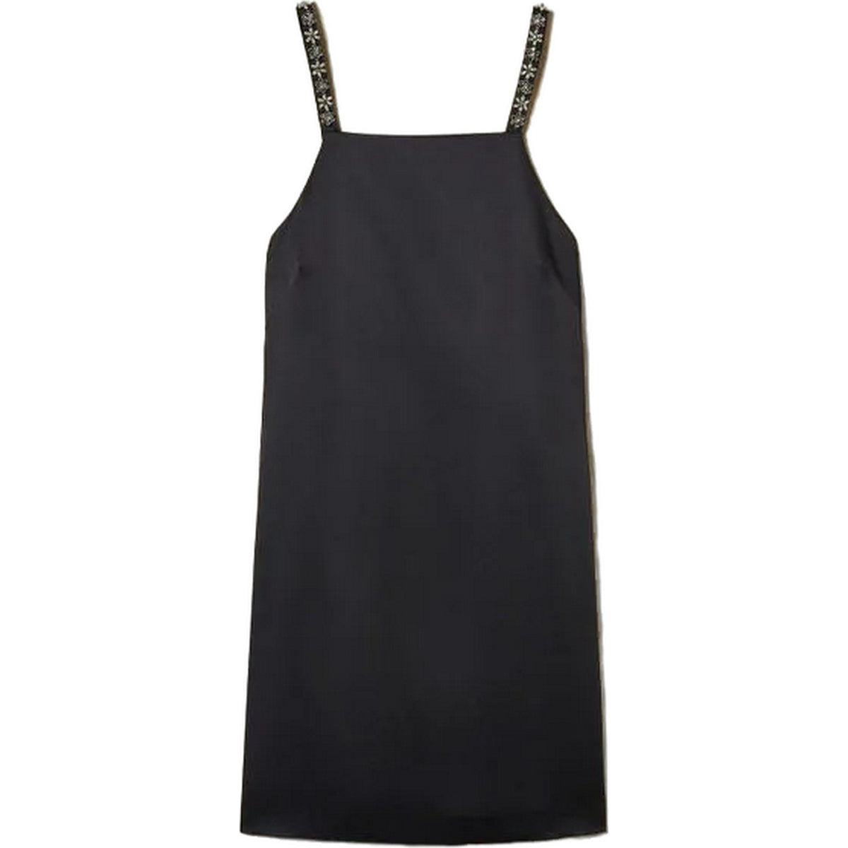 Vestiti da sera e cerimonia Donna Twinset - Abito Dritto C/Spallini E Ricamo Scollo - Nero