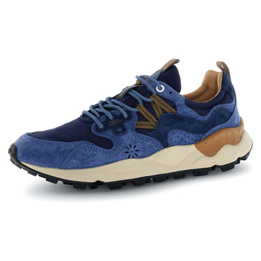 Sneaker Uomo Flower Mountain - Yamano 3 Man Suede/Nylon Navy-Blue-Brown - Blu