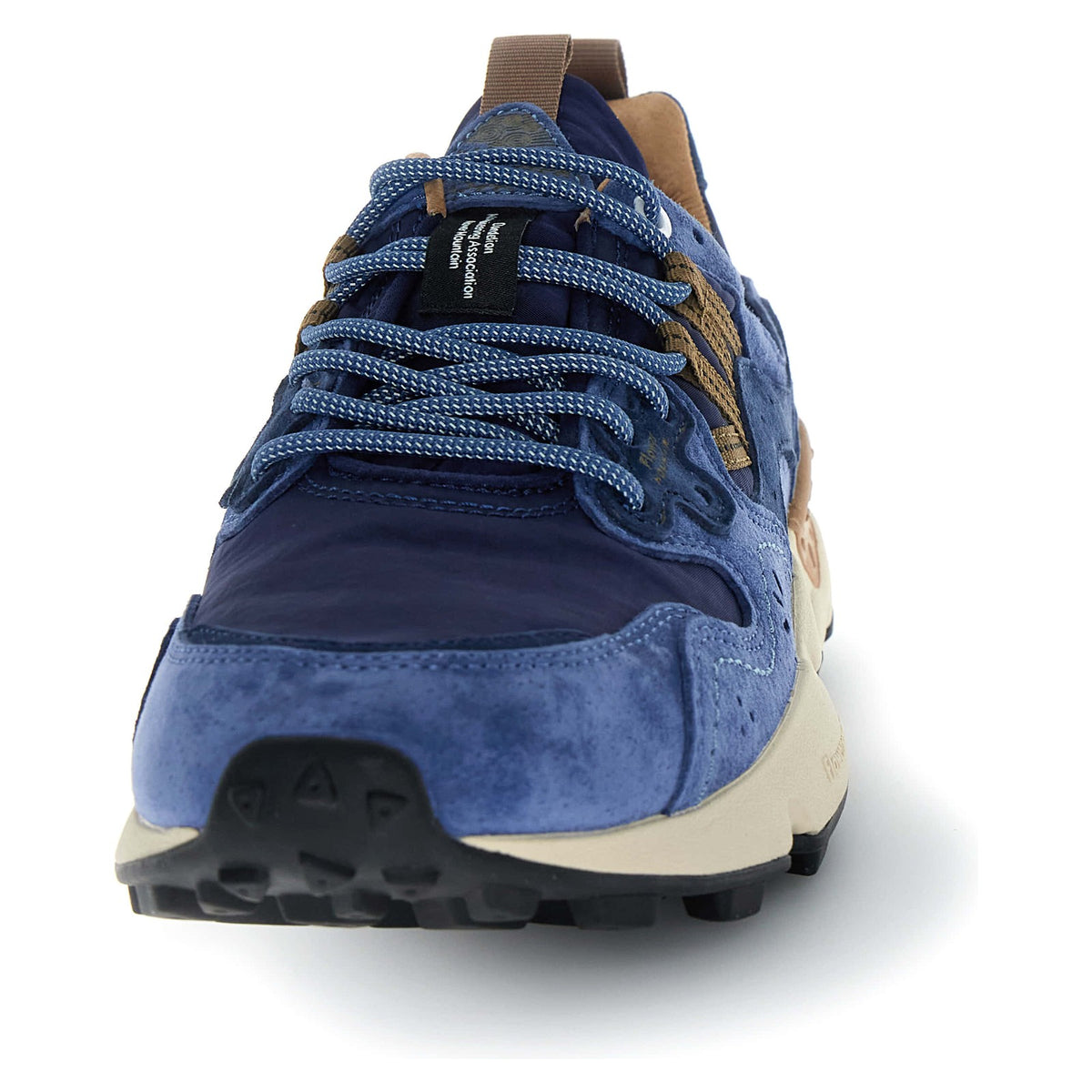 Sneaker Uomo Flower Mountain - Yamano 3 Man Suede/Nylon Navy-Blue-Brown - Blu