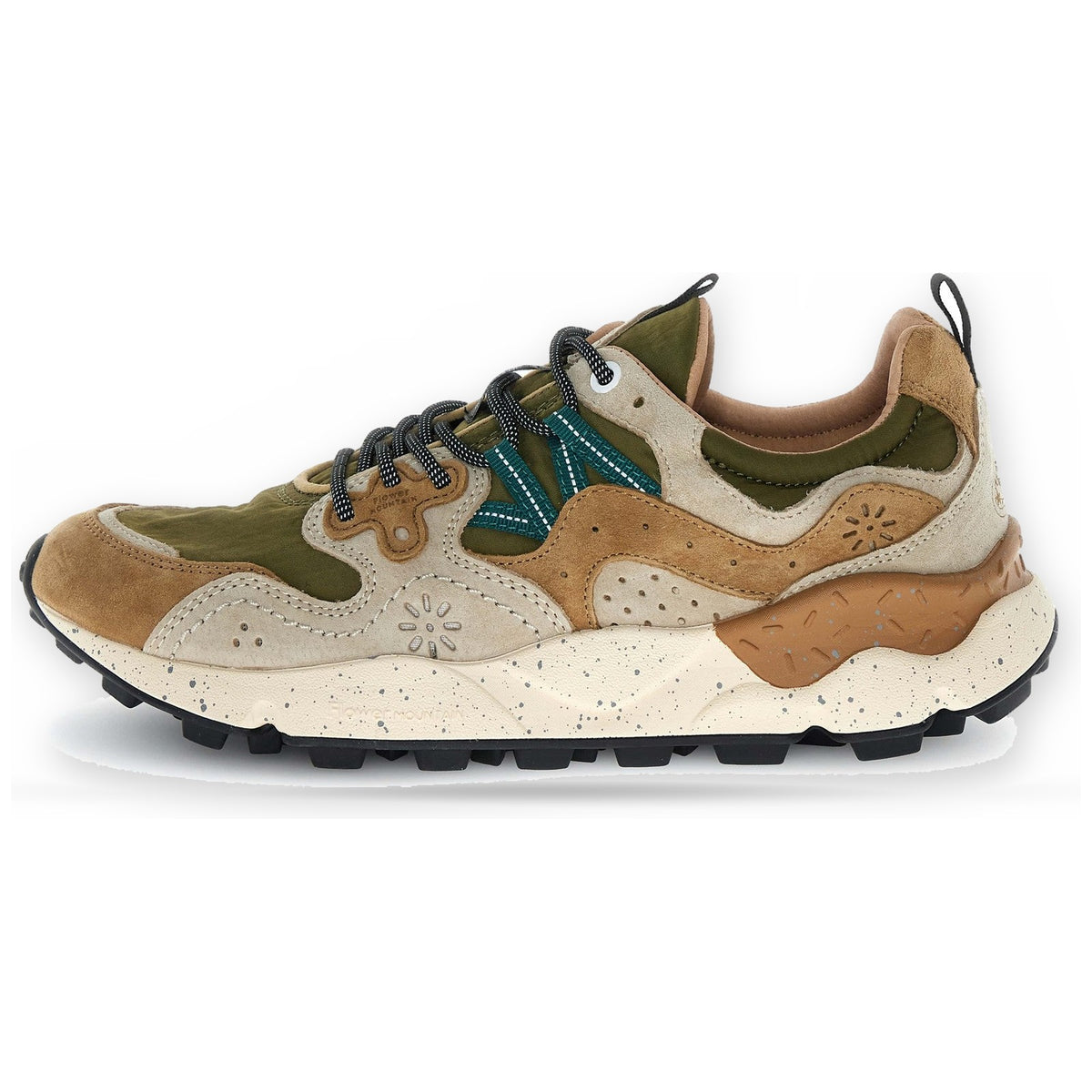 Sneaker Uomo Flower Mountain - Yamano 3 Man Suede/Nylon Cream-Brown-Taupe - Beige