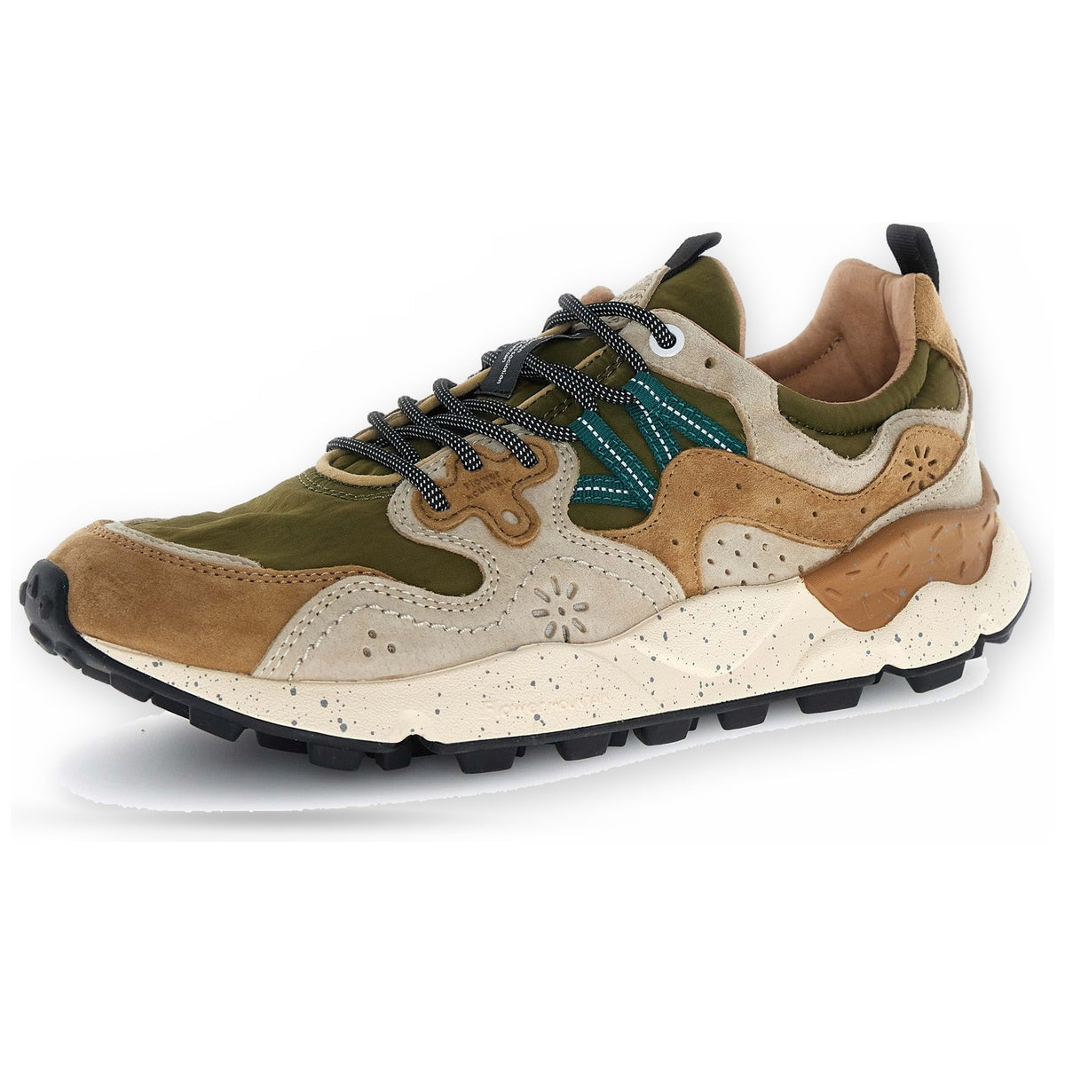 Sneaker Uomo Flower Mountain - Yamano 3 Man Suede/Nylon Cream-Brown-Taupe - Beige