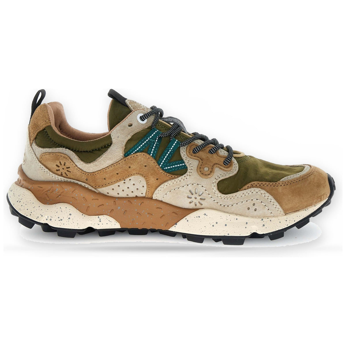 Sneaker Uomo Flower Mountain - Yamano 3 Man Suede/Nylon Cream-Brown-Taupe - Beige