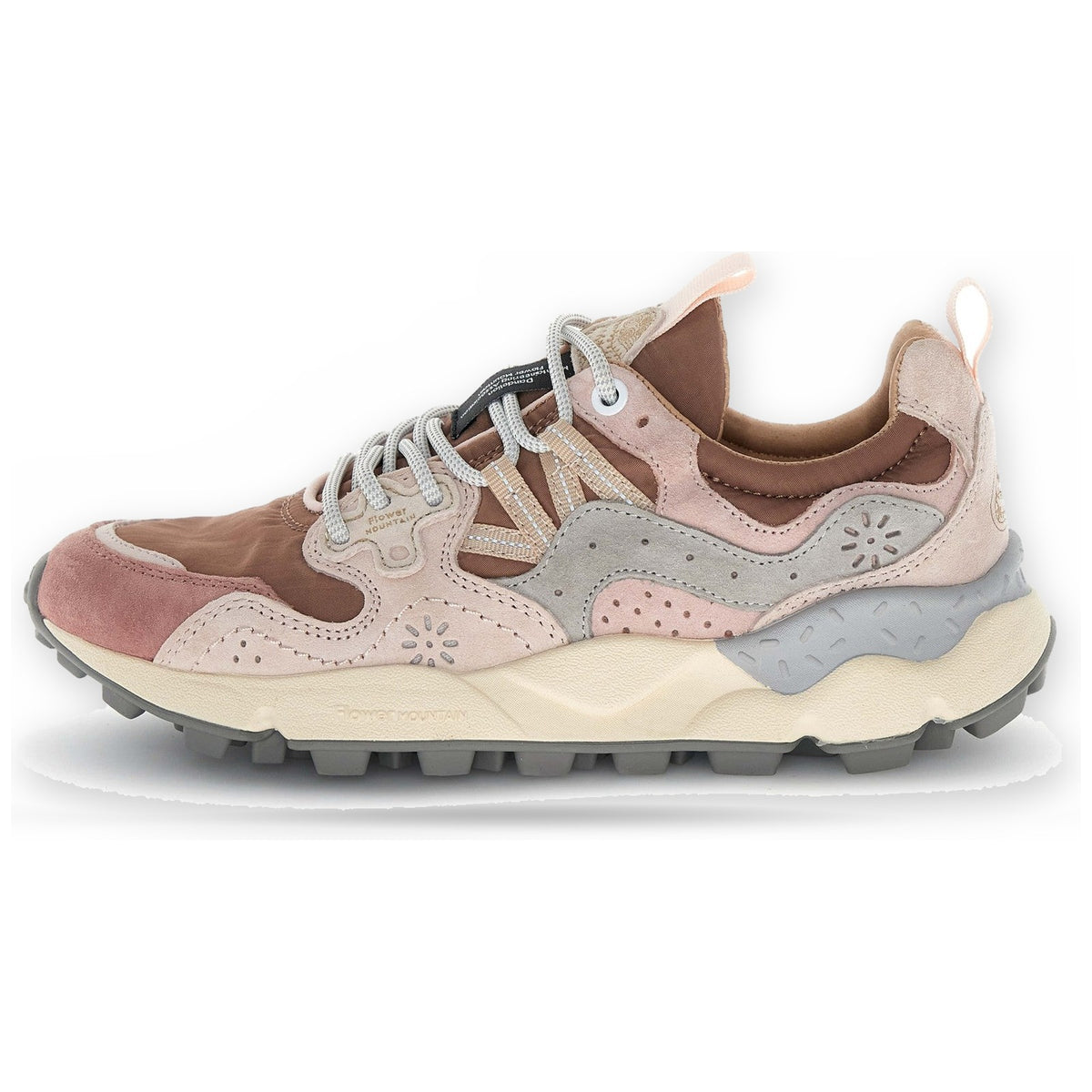 Sneaker Donna Flower Mountain - Yamano 3 Woman Suede/Nylon Rose-Light Pink-Purple - Rosa
