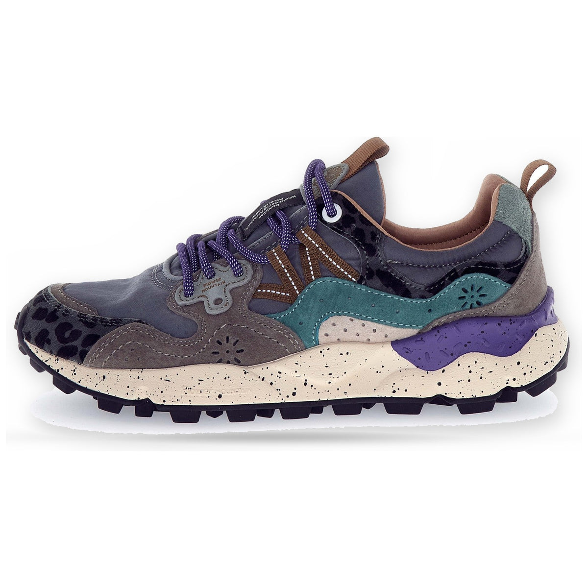 Sneaker Unisex Flower Mountain - Yamano 3 Uni Suede/Pony Hair/Nylon Dark Grey-Anthracite-Bottle - Antracite