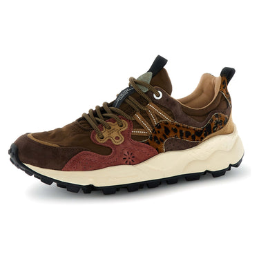 Sneaker Unisex Flower Mountain - Yamano 3 Uni Suede/Pony Hair/Nylon Brown-Bordeaux - Marrone
