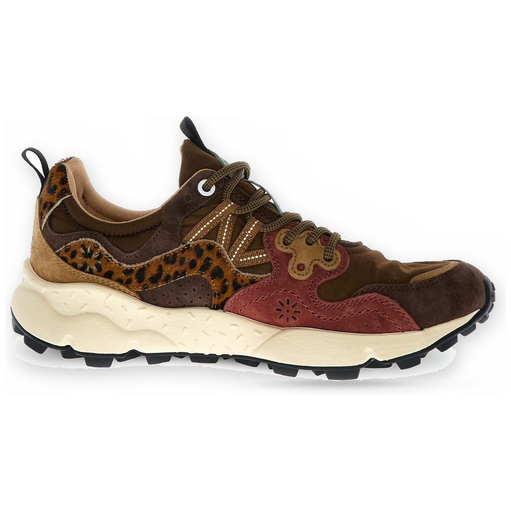 Sneaker Unisex Flower Mountain - Yamano 3 Uni Suede/Pony Hair/Nylon Brown-Bordeaux - Marrone