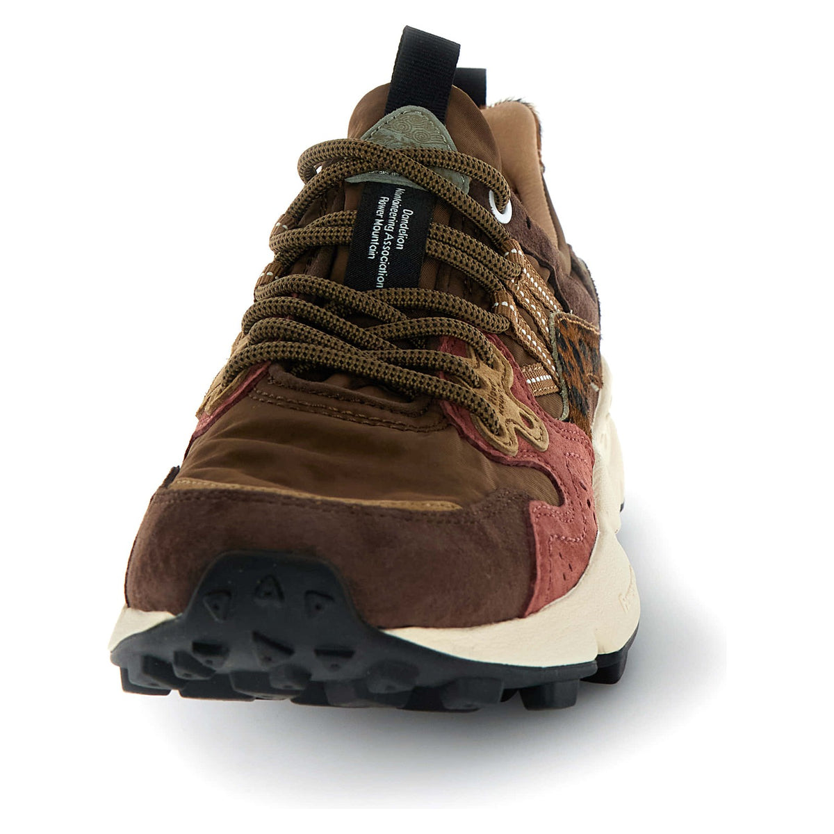Sneaker Unisex Flower Mountain - Yamano 3 Uni Suede/Pony Hair/Nylon Brown-Bordeaux - Marrone