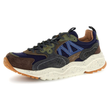 Sneaker Uomo Flower Mountain - Solin Man Suede/Nylon Brown-Black-Dark Grey - Marrone