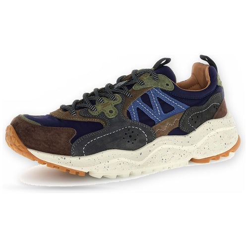 Sneaker Uomo Flower Mountain - Solin Man Suede/Nylon Brown-Black-Dark Grey - Marrone