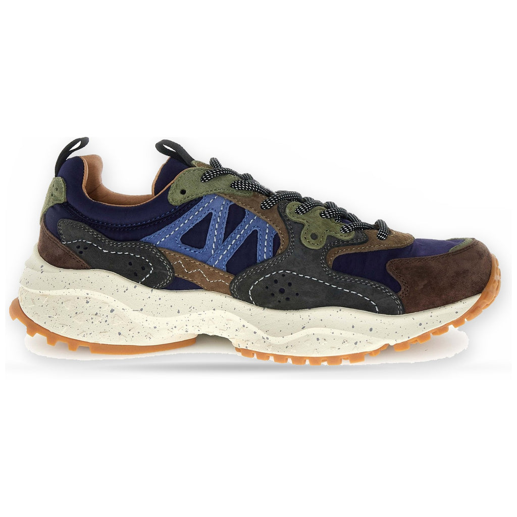 Sneaker Uomo Flower Mountain - Solin Man Suede/Nylon Brown-Black-Dark Grey - Marrone