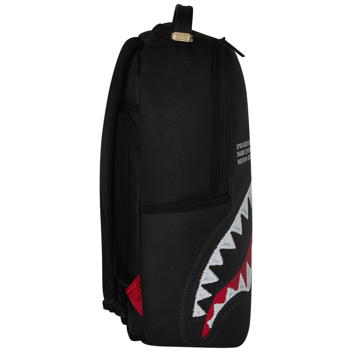 Zaini Casual Unisex Sprayground - Shark Central Black Embroidered Shark Backpack - Nero