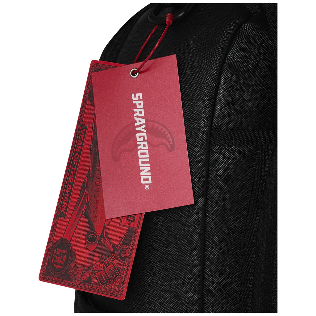 Zaini Casual Unisex Sprayground - Shark Central Black Embroidered Shark Backpack - Nero