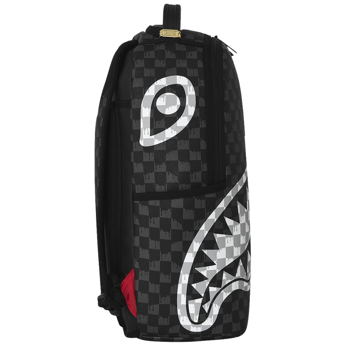 Zaini Casual Unisex Sprayground - Black And White Drip Check Shark Backpack - Nero