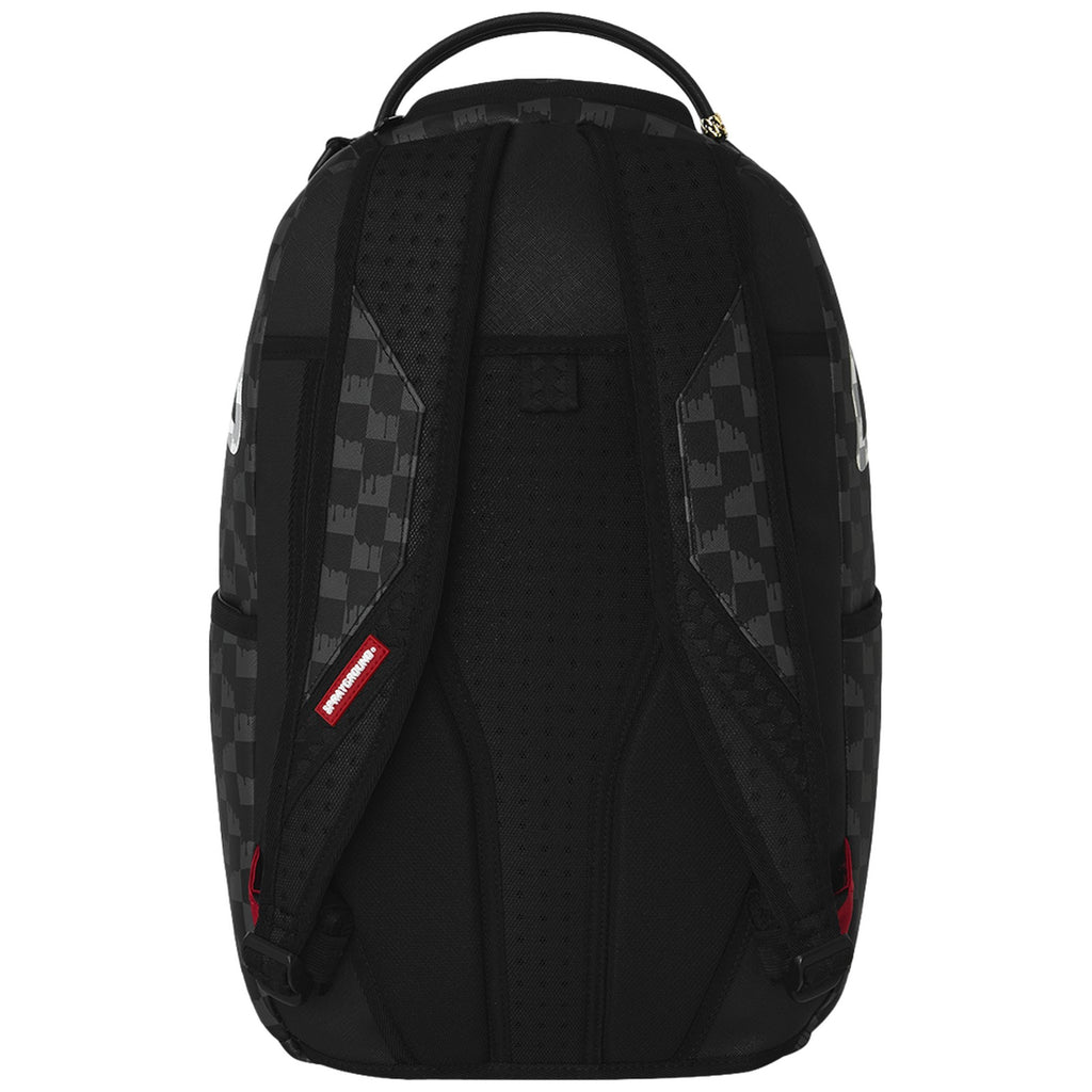 Zaini Casual Unisex Sprayground - Black And White Drip Check Shark Backpack - Nero