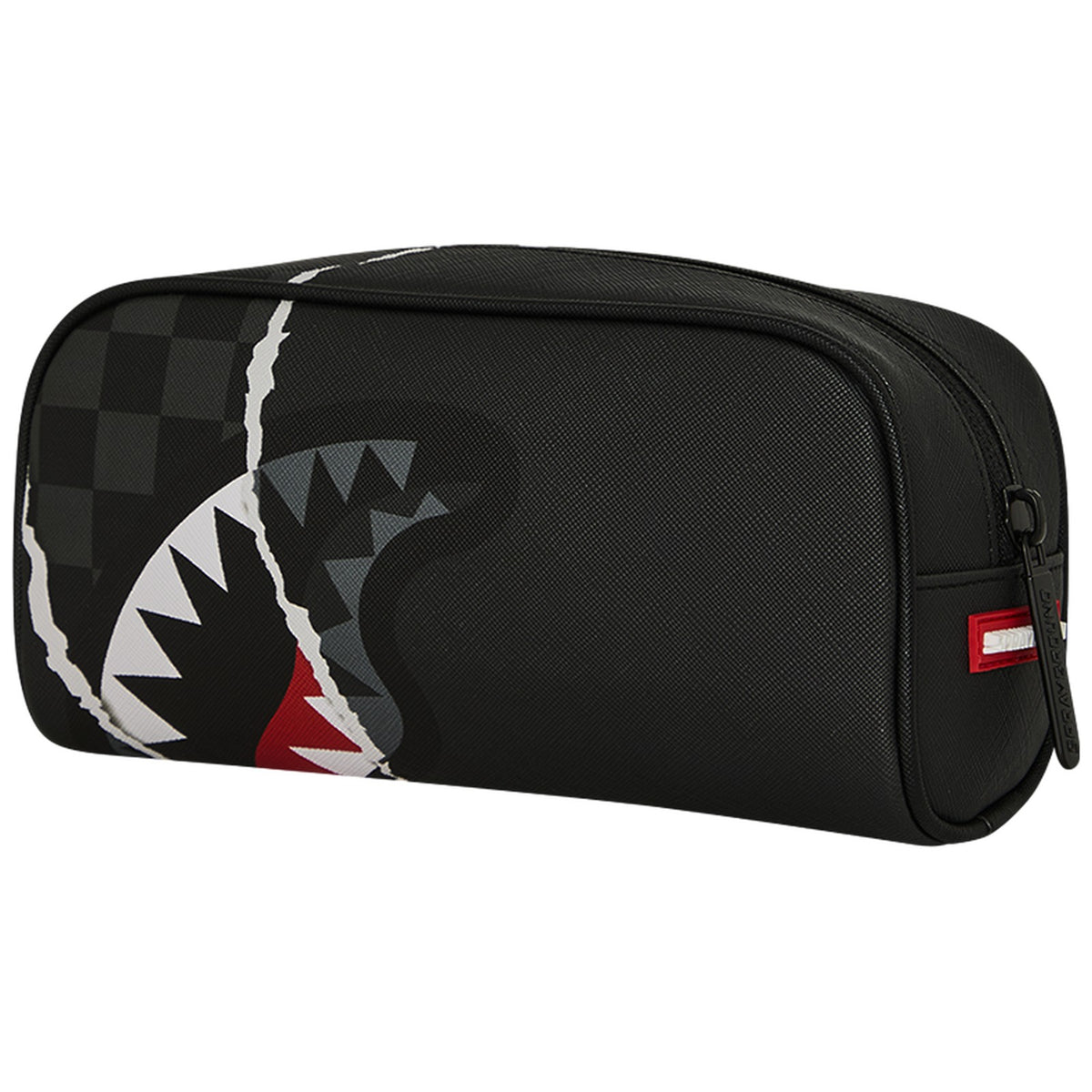 Beauty Case Unisex Sprayground - Center Rip Revealing Gray Check Pouch - Grigio