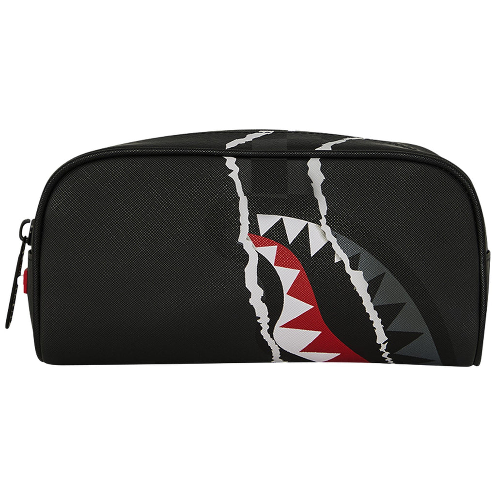 Beauty Case Unisex Sprayground - Center Rip Revealing Gray Check Pouch - Grigio