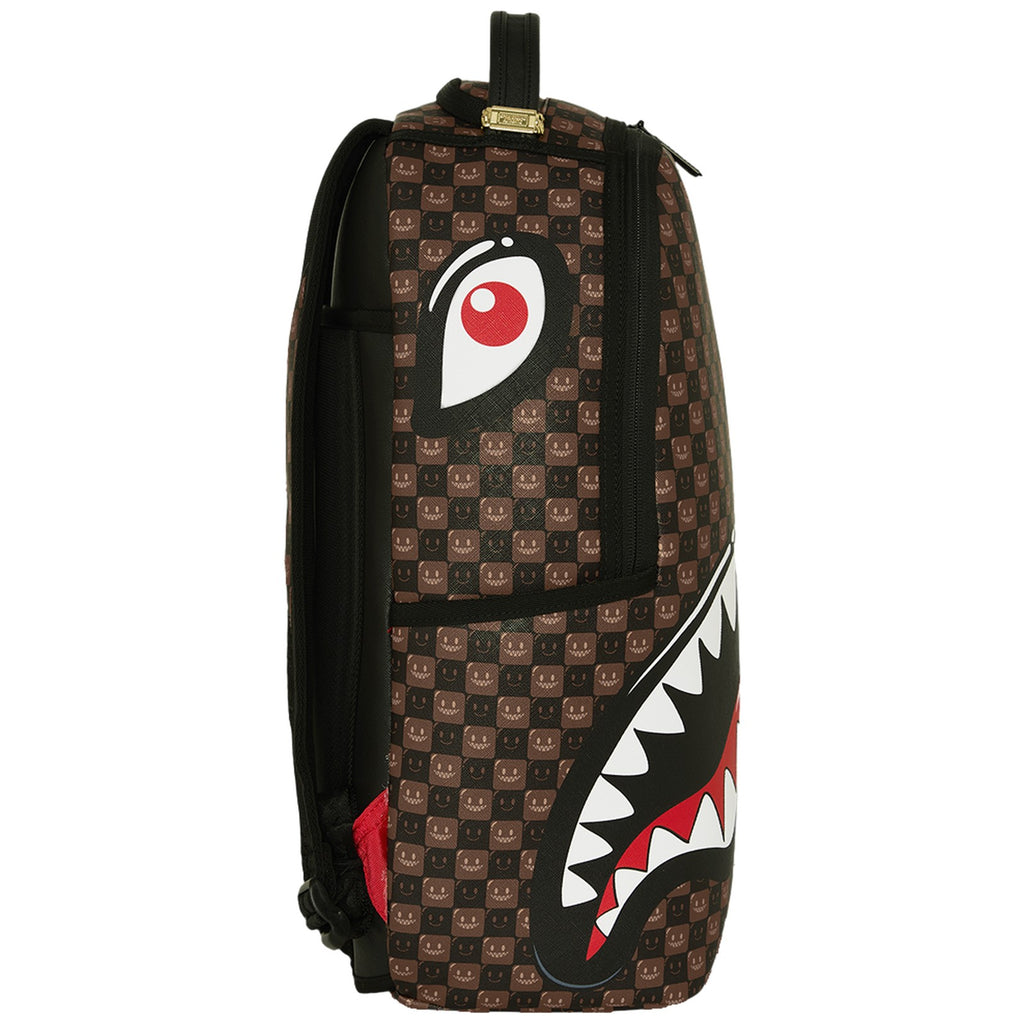 Zaini Casual Unisex Sprayground - Sharks In Paris Wtf Bubble Brown Check Backpack - Marrone