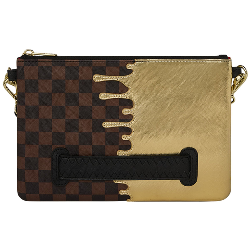 Tote da viaggio Unisex Sprayground - Sharks In Paris Gold Drip Crossover Clutch - Oro
