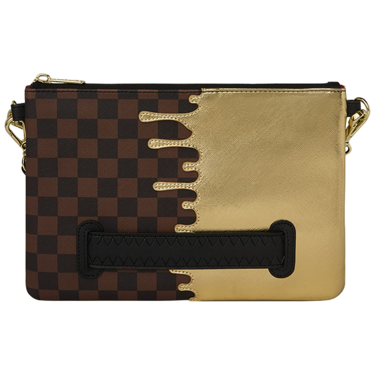 Tote da viaggio Unisex Sprayground - Sharks In Paris Gold Drip Crossover Clutch - Oro