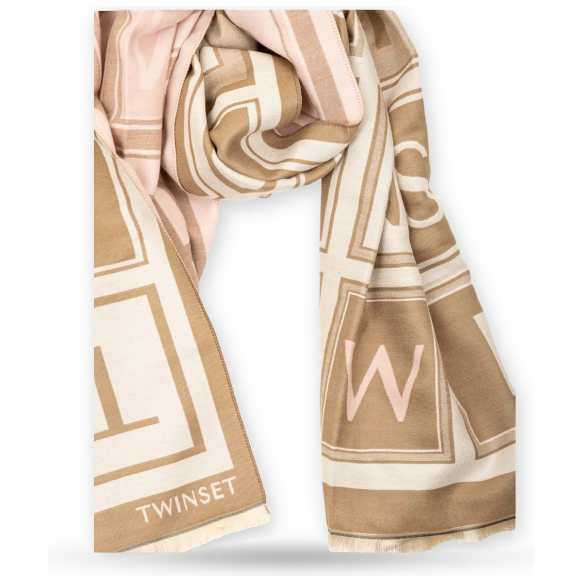 Stole Donna Twinset - Stola In Tessuto Jacquard 262TA4340 - Beige
