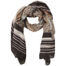 Sciarpe Donna Twinset - Kefia In Tessuto Stampa Catene E Nappe - Marrone