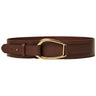 Cinture Donna Twinset - Cintura Vita Alta In Pelle Con Fibbia - Marrone