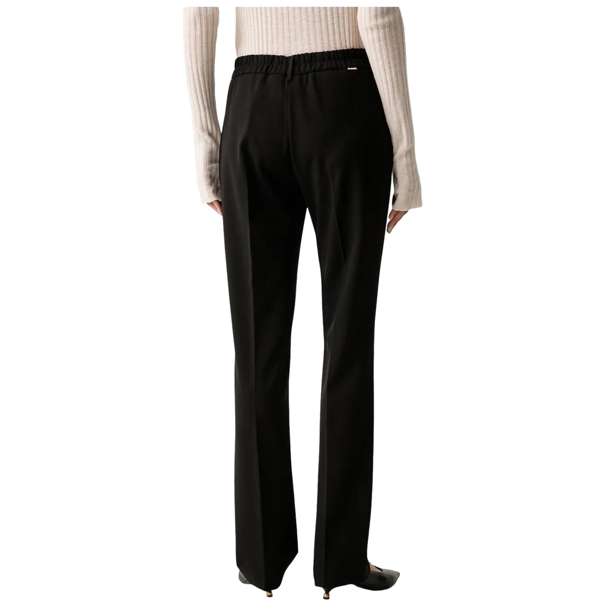 Pantaloni Donna Twinset - Pantalone N/Y Con Elastico Dietro - Nero