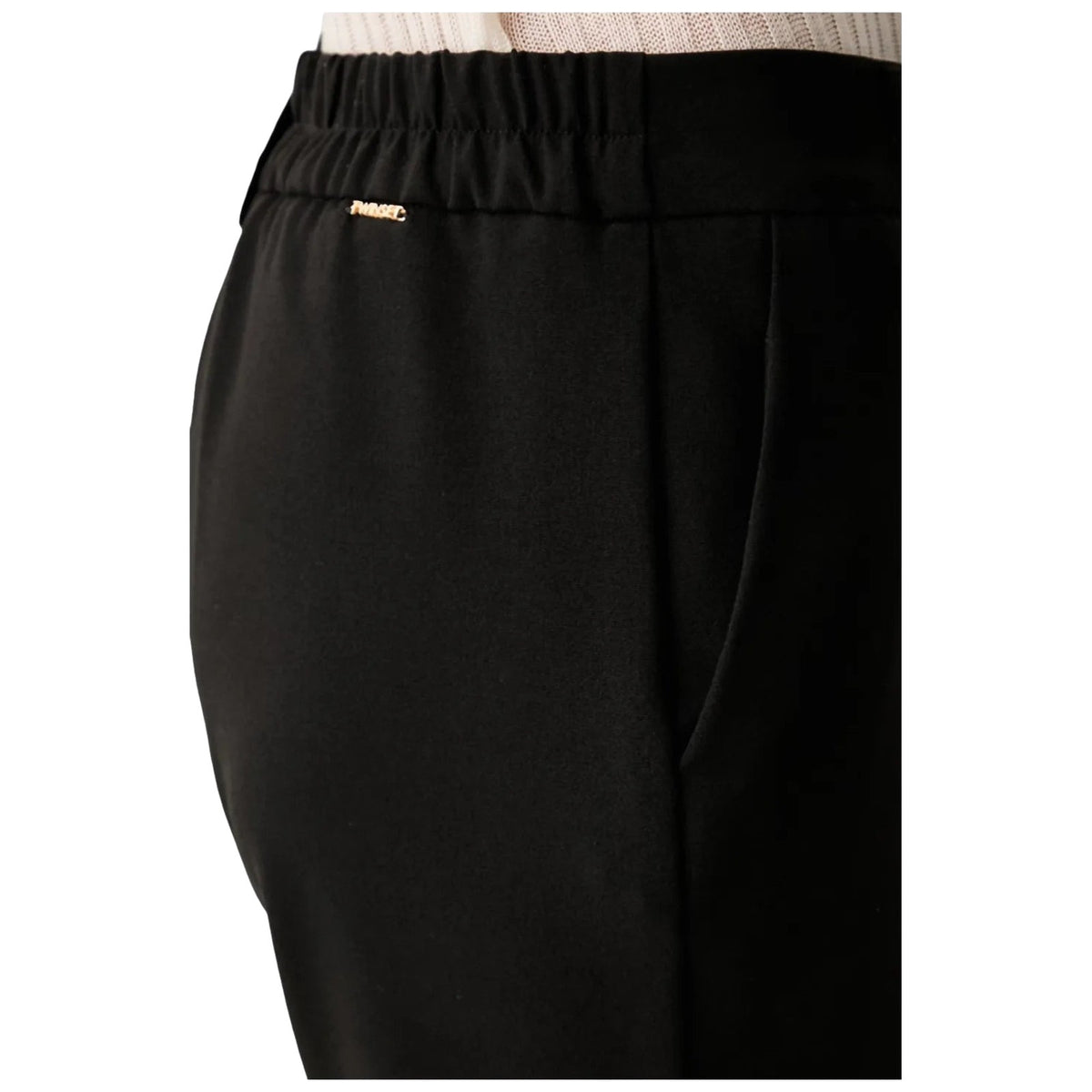 Pantaloni Donna Twinset - Pantalone N/Y Con Elastico Dietro - Nero