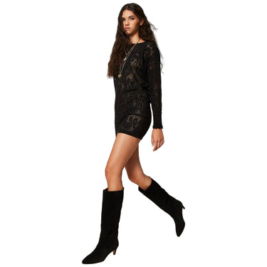 Vestiti casual Donna Twinset - Mini Abito In Maglia Jacquard - Nero