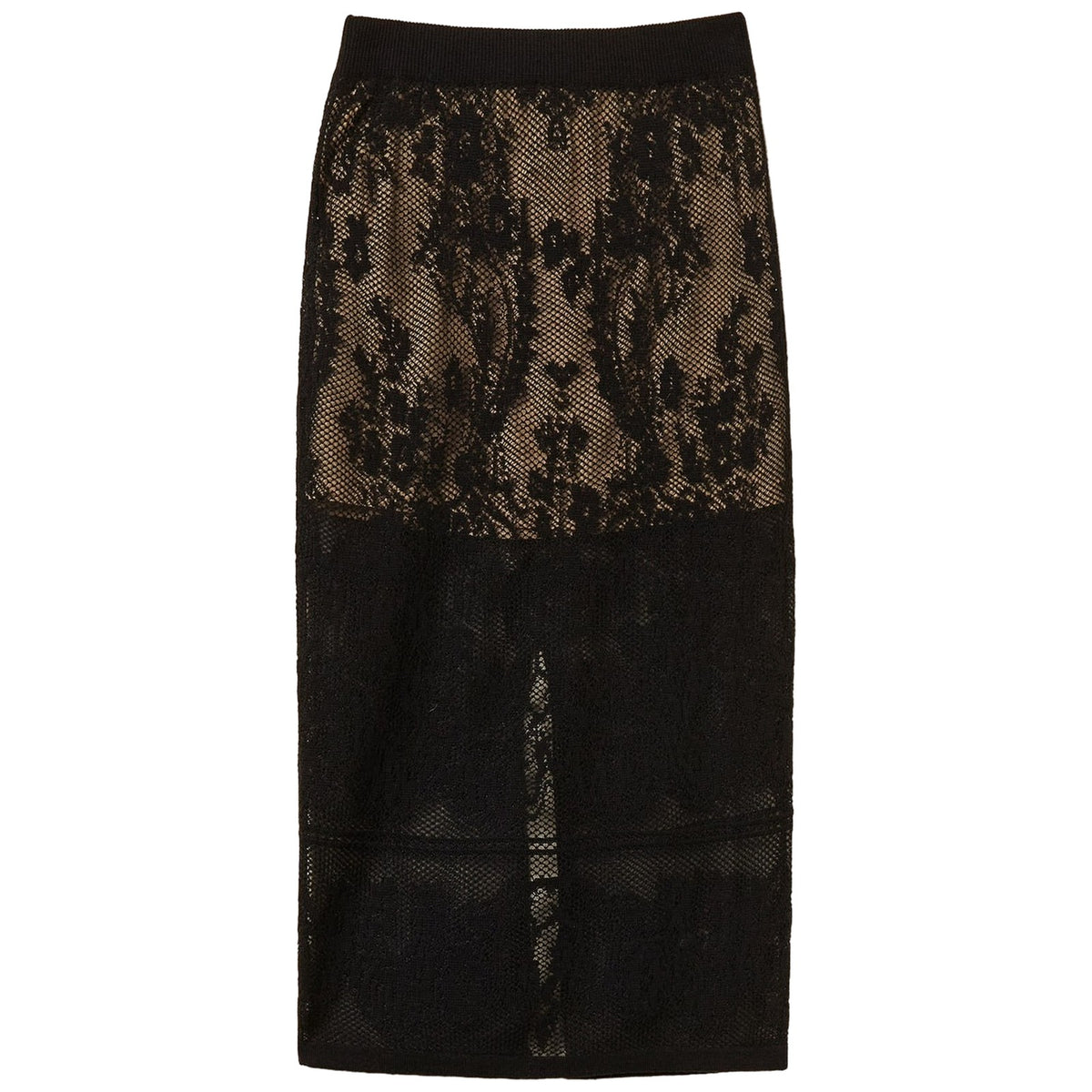 Gonne casual Donna Twinset - Gonna In Maglia Jacquard C/Sottogonna - Nero