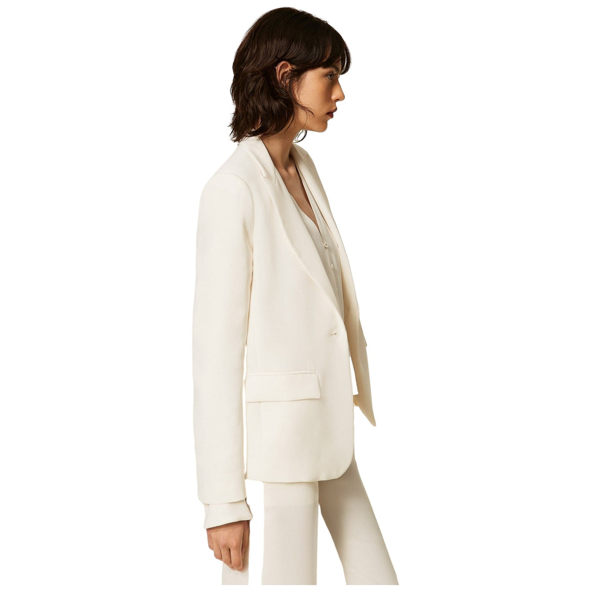 Giacche da abito e blazer Donna Twinset - Blazer Monopetto - Panna