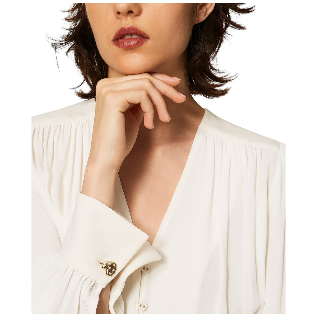 Bluse e camicie Donna Twinset - Camicia M/L 262TP2434 - Panna