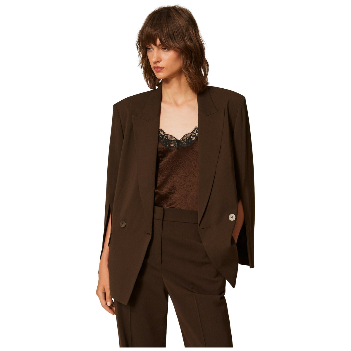 Giacche Donna Twinset - Giacca Cappa M/L - Marrone